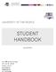 STUDENT HANDBOOK UNIVERSITY OF THE PEOPLE. as of 6/7/2015