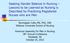 Seeking Gender Balance in Nursing Lessons to be Learned as Nursing is Described by Practicing Registered Nurses who are Men
