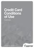Credit Card Conditions of Use. Credit Guide.