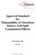 Approval Standard for Flammability of Absorbent Battery Acid Spill Containment Pillows