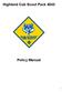 Highland Cub Scout Pack 4043. Policy Manual