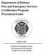 Department of Defense Fire and Emergency Services Certification Program Procedural Guide