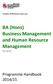 BA (Hons) Business Management and Human Resource Management