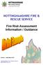 NOTTINGHAMSHIRE FIRE & RESCUE SERVICE. Fire Risk Assessment Information / Guidance