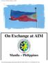 On Exchange at AIM. Manila Philippines