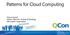 Patterns for Cloud Computing. Simon Guest Senior Director, Technical Strategy Microsoft Corporation