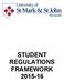 STUDENT REGULATIONS FRAMEWORK 2015-16