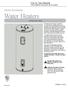 Use & Care Manual. Electric Residential Water Heaters. With Installation Instructions for the Installer. with Electronic Control AP16697-1 (10/13)