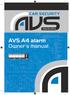 AVS A4 alarm Owner s manual