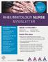 RHEUMATOLOGY NURSE NEWSLETTER