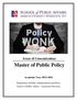 Master of Public Policy