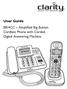 User Guide E814CC Amplified Big Button Cordless Phone with Corded Digital Answering Machine
