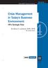 Crisis Management in Today s Business Environment: HR s Strategic Role