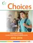 Choices SECONDARY SCHOOLS COURSE SELECTION & PLANNING GUIDE 2015-2016..on.ca