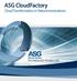 ASG CloudFactory Cloud Transformation in Telecommunications. Technology to rely On