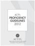 ACTFL PROFICIENCY GUIDELINES