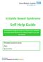 Self Help Guide. Irritable Bowel Syndrome
