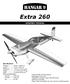Extra 260 ASSEMBLY MANUAL. Specifications