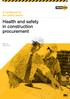 Health and safety in construction procurement