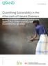 Quantifying Sustainability in the Aftermath of Natural Disasters