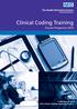Clinical Coding Training Course Prospectus 2010