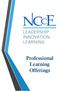 Professional Learning Offerings