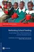 Rethinking School Feeding. Social Safety Nets, Child Development, and the Education Sector. Human Development