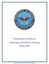 Department of Defense Cyberspace Workforce Strategy. December 4, 2013. Approved for public release: distribution unlimited.