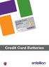 Credit Card Batteries entelli n