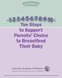 American Academy of Pediatrics Section on Breastfeeding. Ten Steps to Support Parents Choice to Breastfeed Their Baby