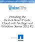 Providing the Best-of-Breed Private Cloud with NetApp and Windows Server 2012 R2