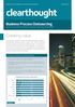 Business Services Insights from Clearwater International. clearthought. Business Process Outsourcing