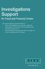 Investigations Support