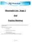 Meaningful Use - Stage 1. And. Practice Maximus