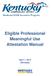 Eligible Professional Meaningful Use Attestation Manual