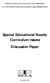 Special Educational Needs: Curriculum Issues Discussion Paper