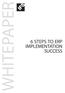 6 STEPS TO ERP IMPLEMENTATION SUCCESS