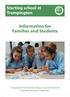 Starting school at Trumpington Information for Families and Students