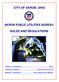 CITY OF AKRON, OHIO AKRON PUBLIC UTILITIES BUREAU RULES AND REGULATIONS