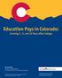Education Pays in Colorado: