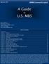 A Guide U.S. MBS TABLE OF CONTENTS