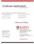 Graduate Application