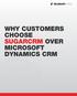 WHY CUSTOMERS CHOOSE SUGARCRM OVER MICROSOFT DYNAMICS CRM