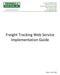 Freight Tracking Web Service Implementation Guide