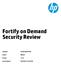 Fortify on Demand Security Review. Fortify Open Review