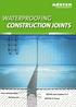 Waterproofing construction Joints