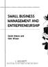SMALL BUSINESS MANAGEMENT AND ENTREPRENEURSHIP