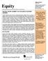 Volume 1, Number 1 March 2002 Equity