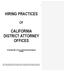 HIRING PRACTICES CALIFORNIA DISTRICT ATTORNEY OFFICES