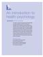 1 An introduction to health psychology